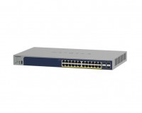 Netgear 24-ports Gigabit Ethernet PoE+ Smart switch and 4 SFP-po