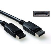 2 meters DisplayPort cable male - male, power pin 20 connected