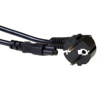 Powercord mains connector CEE 7/7 male (angled) - C13 (angled) b