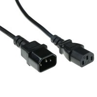 Powercord C13 - C14 black 0.9 m