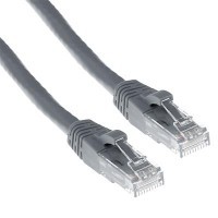 Grey 0.5 meter U/UTP CAT6A patch cable snagless with RJ45 connec