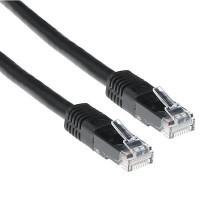 Black 0.5 meter U/UTP CAT5E patch cable with RJ45 connectors