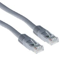 Grey 15 meter U/UTP CAT6 patch cable with RJ45 connectors