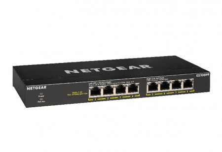 Netgear 8x10/100/1000 PoE+ unmanaged switch GS308PP-100EUS