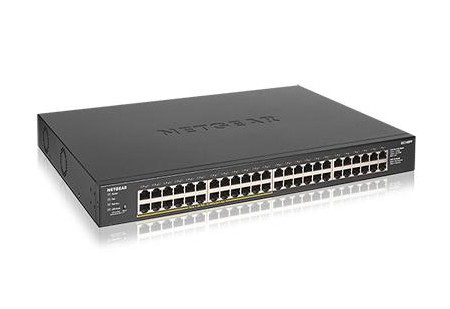 48-poorts Gigabit Ethernet unmanaged PoE+-switch