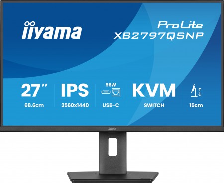 iiyama ProLite XB2797QSNP-B1 27" (2560×1440) IPS 75Hz USB-C dock