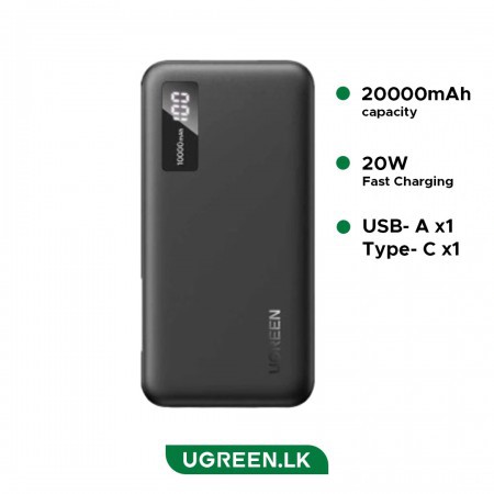 UGREEN 20000mAh Two-way Fast Charging Power Bank 25683