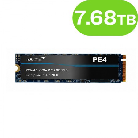 7680GB Exascend PE4 NAND Flash SSD Enterprise NVMe PCIe M.2 2280