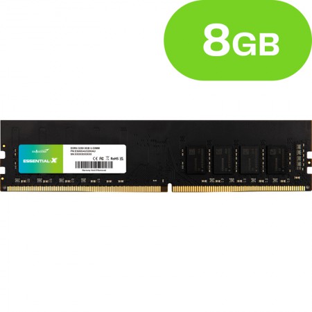 8GB Exascend Essential-X DDR4 U-DIMM 3200MT/s ES08G4U3200AU