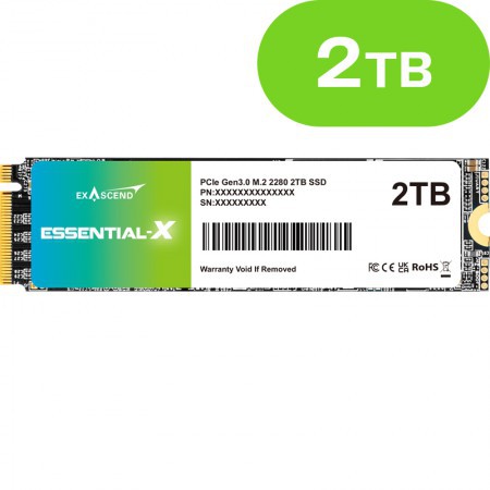 2TB Exascend Essential-X PCIe M.2 2280 SSD ES2TSSDM2NAU