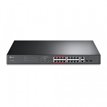 TP-LINK 16-Port 10/100Mbps 2-Port Gigabit Unmanaged PoE Switch T