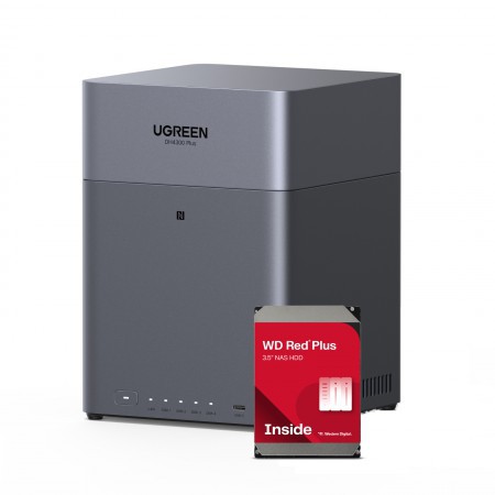 UGREEN DH4300 Plus 4Bay 16TB NAS met 4x 4TB WD RED
