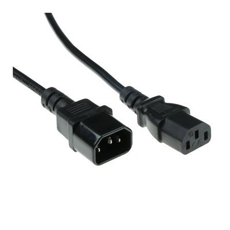 Powercord C13 - C14 black 0.9 m