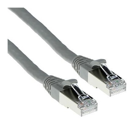 Grey 0.5 meter SFTP CAT6A patch cable snagless with RJ45 connect