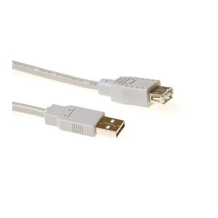 USB 2.0 A male - USB A female ivory 3.00 m