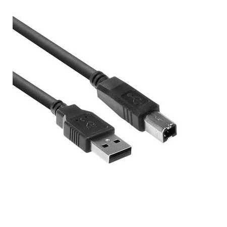 ACT 1,80 m USB 2.0 A male - USB B male zwart