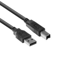 ACT 1,80 m USB 2.0 A male - USB B male zwart
